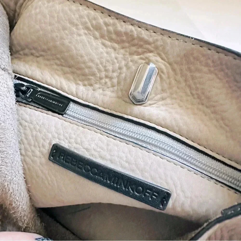 Rebecca Minkoff Grey Darren Shoulder Bag With Fringe
